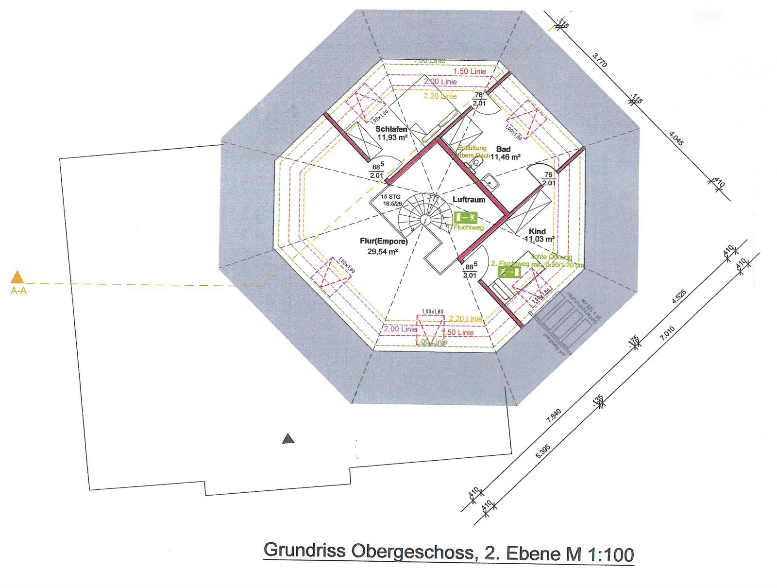 Grundriss Obergeschoss 2. Ebene