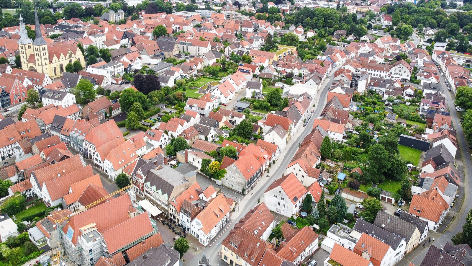 Drohnenbild Lemgo Stadtkern