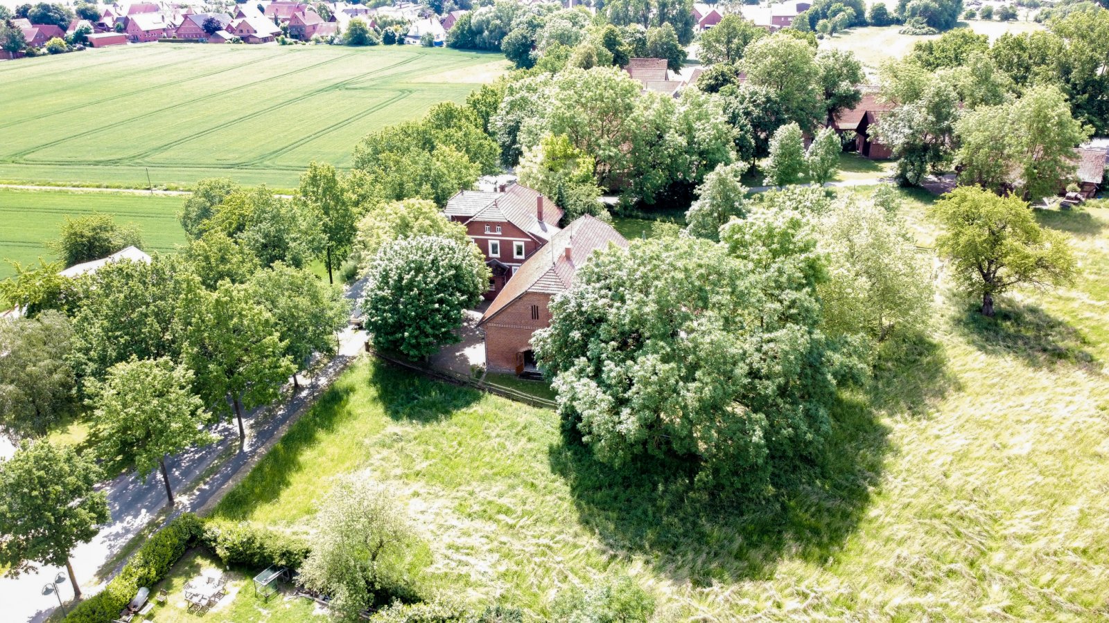 Drohnenansicht Richtung Schlüsselburg